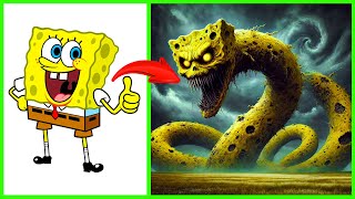 Spongebob Squarepants As A Monster Snake - All Spongebob Characters -Ai Animation Sponge Lab
