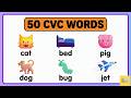 50-Word Reading Challenge for Kids! | CVC, CVCC, Blends & Digraphs | Beat the Timer!