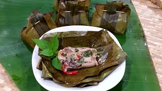 How To Mok Gai Steamed Chicken Wrapped In Banana Leafs Lao Food