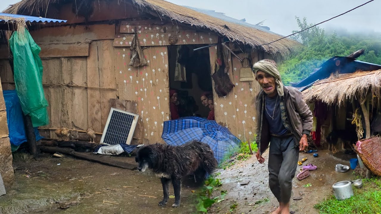 Rainy Day in a Remote Mountain Village of Nepal | Real Village Life Documentary | TheVillageNepal