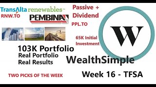 Week #16 - TWO MONTHLY DIVIDENDS Stock to BUY  for the Week - TFSA - RNW.TO & PPL.TO -100K Portfolio