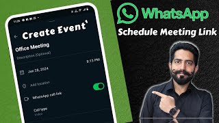 How to Create WhatsApp Group Event || WhatsApp Schedule Meeting Link screenshot 2