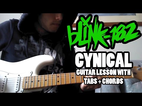 Blink 182 - Cynical - Two guitar lesson with tab and chords