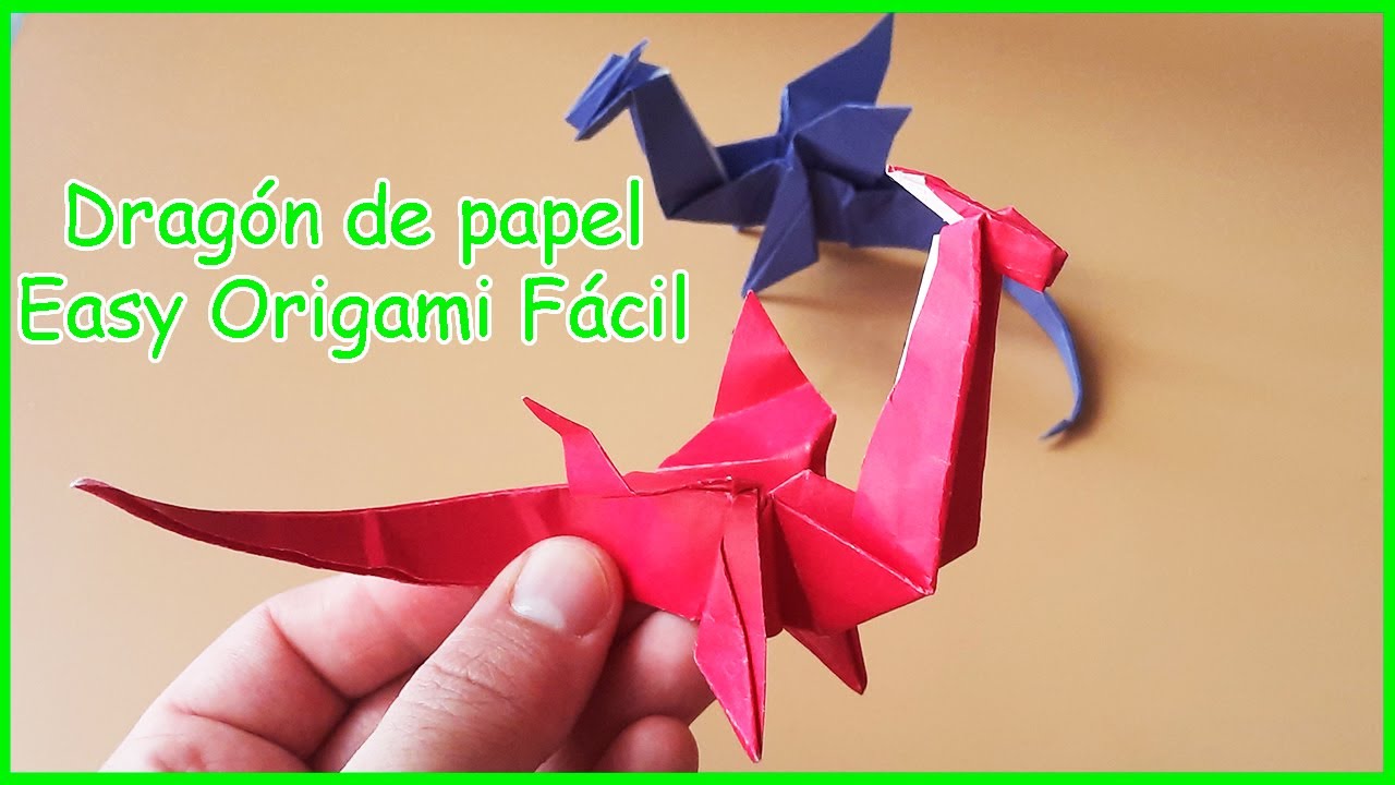 ⫸ Dragon de papel Origami FÁCIL Papiroflexia PASO A PASO🐉 YouTube