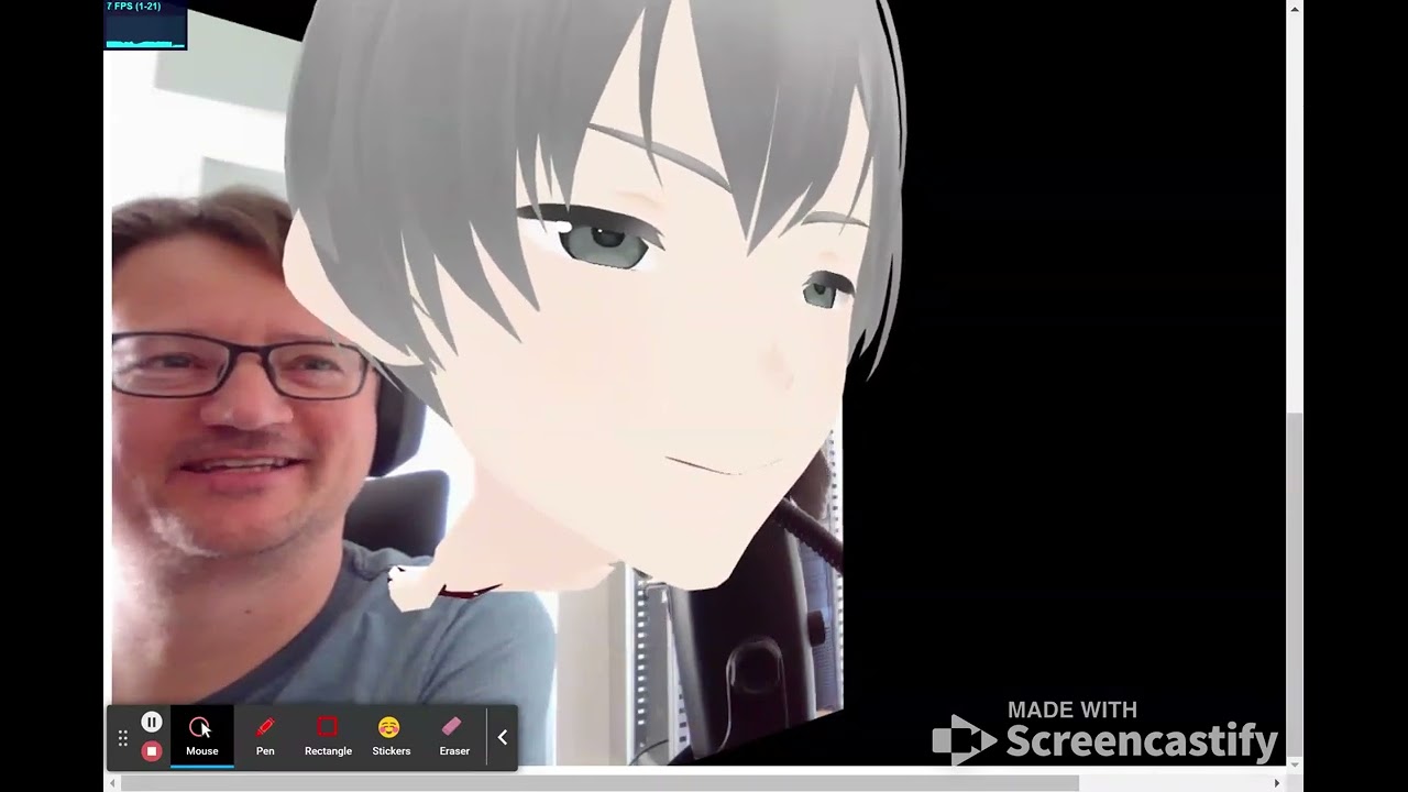 Mediapipe Face Virtual Avatar Demo with VRM model