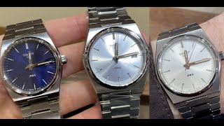 Tissot PRX 35mm - Quick look at Navy Blue, Baby Blue and Silver versions