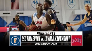 Csu Fullerton Vs. Loyola Marymount Basketball Highlights 2019-20 Stadium