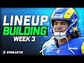 Week 3 NFL DFS: Single Lineup Strategy & Tips