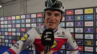 Mathias Vacek - Interview at the start - Omloop Nieuwsblad 2026