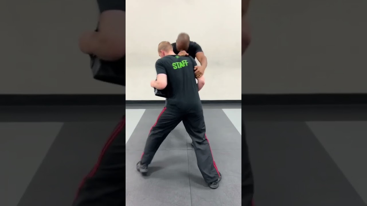 Front kick to the groin, free knees, knees from control, and bearhug from the front 