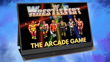 WWF WrestleFest Demoed on 17.3" Portable Gaming Monitor | RetroPie Guy Arcade Emulation Gameplay