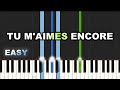 Tu M'aimes Encore - Deborah LUKALU (E/Mi) | EASY PIANO TUTORIAL BY Extreme Midi