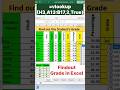 Vlookup फंक्शन से Grade की trick ||💯 #excel #exceltutorial #exceltips #exceltricks ||