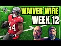 Week 12 Waiver Wire Pickups &amp; Sleepers [QB, RB, WR, TE, K] | Fantasy Football
