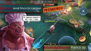 This FANNY got TRIGGERED by my FRANCO Hooks😂 | Myhtical Honor Rank | Wolf Xotic | MLBB