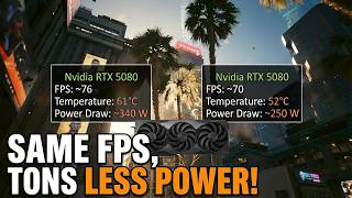 The Nvidia RTX 5080 - Lower Power Target gets you same (well, almost ....) Performance!