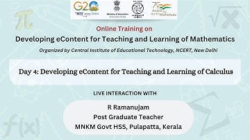 Online Training: Day 4: Developing eContent for Teaching and Learning of Calculus