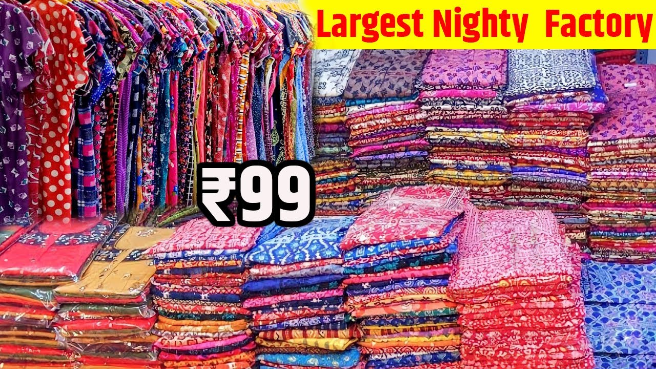 നൈറ്റികളുടെ മഹാശേഖരണം കാണാം | Nighty Wholesale Market | Nighty Factory  #kerala #fashion #wholesale