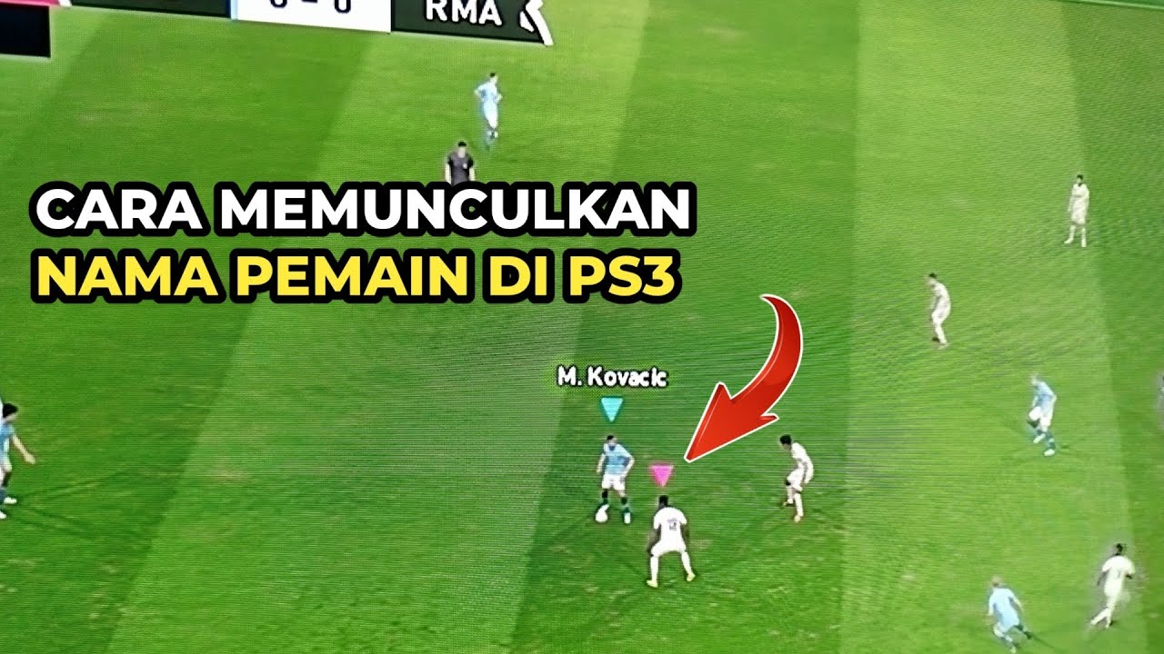 Cara Memunculkan Nama Pemain di Ps3 Pes 2024 Stik 2 atau Player 2