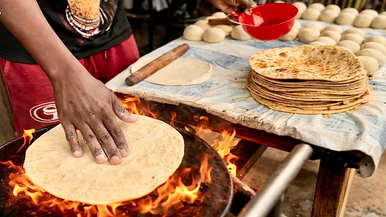 Street Food Chapati Making | Fresh & Soft Flatbread