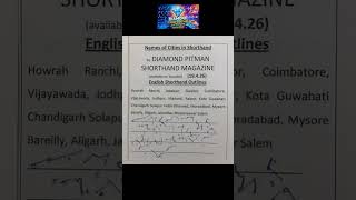 Important Words and Shorthand Outlines ,(Names of major cities of India.
