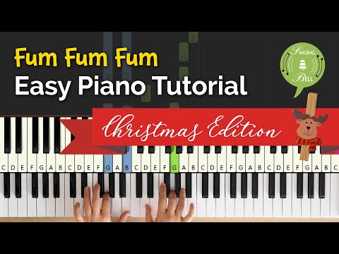 Fum Fum Fum on the Piano | Easy Christmas Piano Tutorial