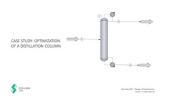 Cómo optimizar la columna de destilación - Diseño de Experimentos en Simulate 365 Dashboard