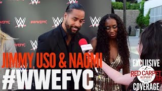 Jimmy Uso & Naomi interviewed at the “WWE” FYC Event #WWEFYC #WWE #Emmys