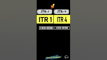 ITR 1 Vs ITR 4