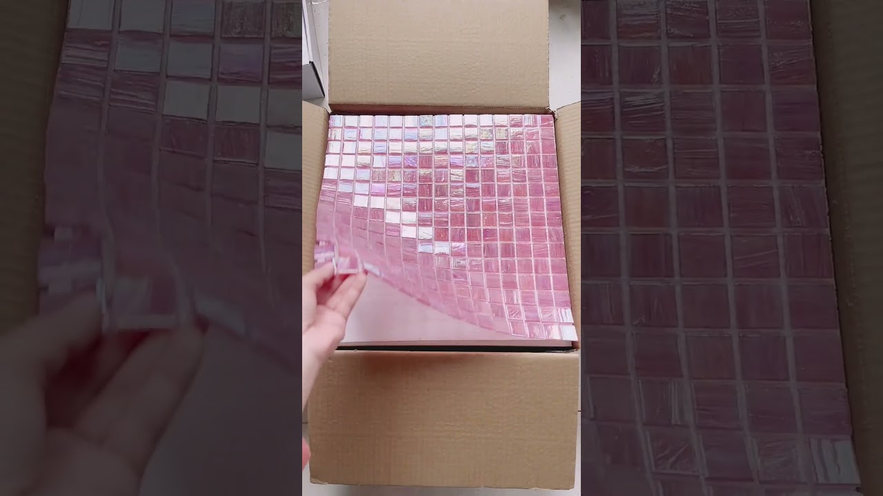 Vitreous Glass Buru Pink Iridescent Mosaic Tile – Enchanting Backsplash & Accent Wall Ideas