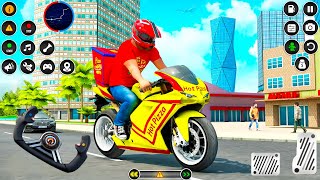 Pizza Bike Stunt Racing Game - Luxury Stunt Bike 3D | Android GamePlay screenshot 1