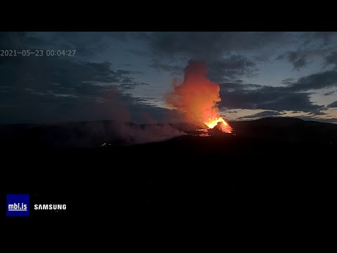 Geldingadalir Volcano, Iceland - Overview timelapse May 23rd 2021