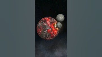 Two Moons 🌒🌔 crashing in red planet collision #shorts #solarsmash #youtube