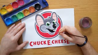 Chuck E. Cheese logo - painting
