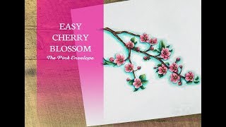 Easy Cherry Blossom Coloring with Tiddly Inks Cherry Blossoms