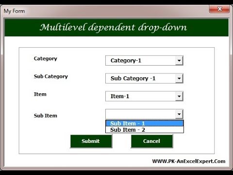 VBA: Multilevel dependent drop-down in User Form