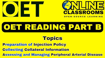OET Reading Part B Practice Test | OET Online Classroom