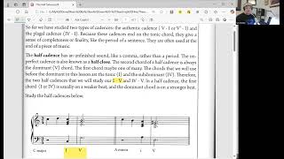 Intermediate Rudiments, by Mark Sarnecki - Unit 12, Part 3 - Half Cadence
