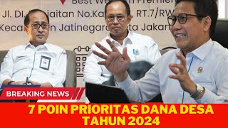 🔴 ATURAN PENGGUNAAN DANA DESA TAHUN 2024, KEPALA DESA WAJIB MELAKSANAKANNYA..?