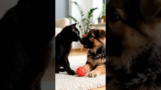Cat and dog friendly #ai #aivideo #cat #and #dog #friends