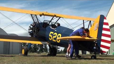 Stearman engine run at Omaka