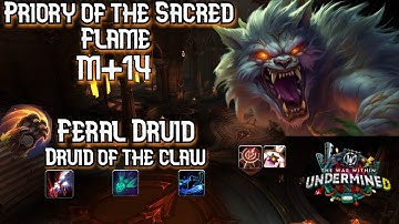 Mythic+14 Priory of the Sacred Flame | Feral Druid POV | WoW 11.1