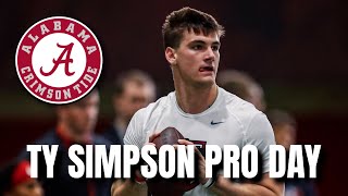 Ty Simpson Pro Day Highlights Feat. Ryan Coleman-Williams