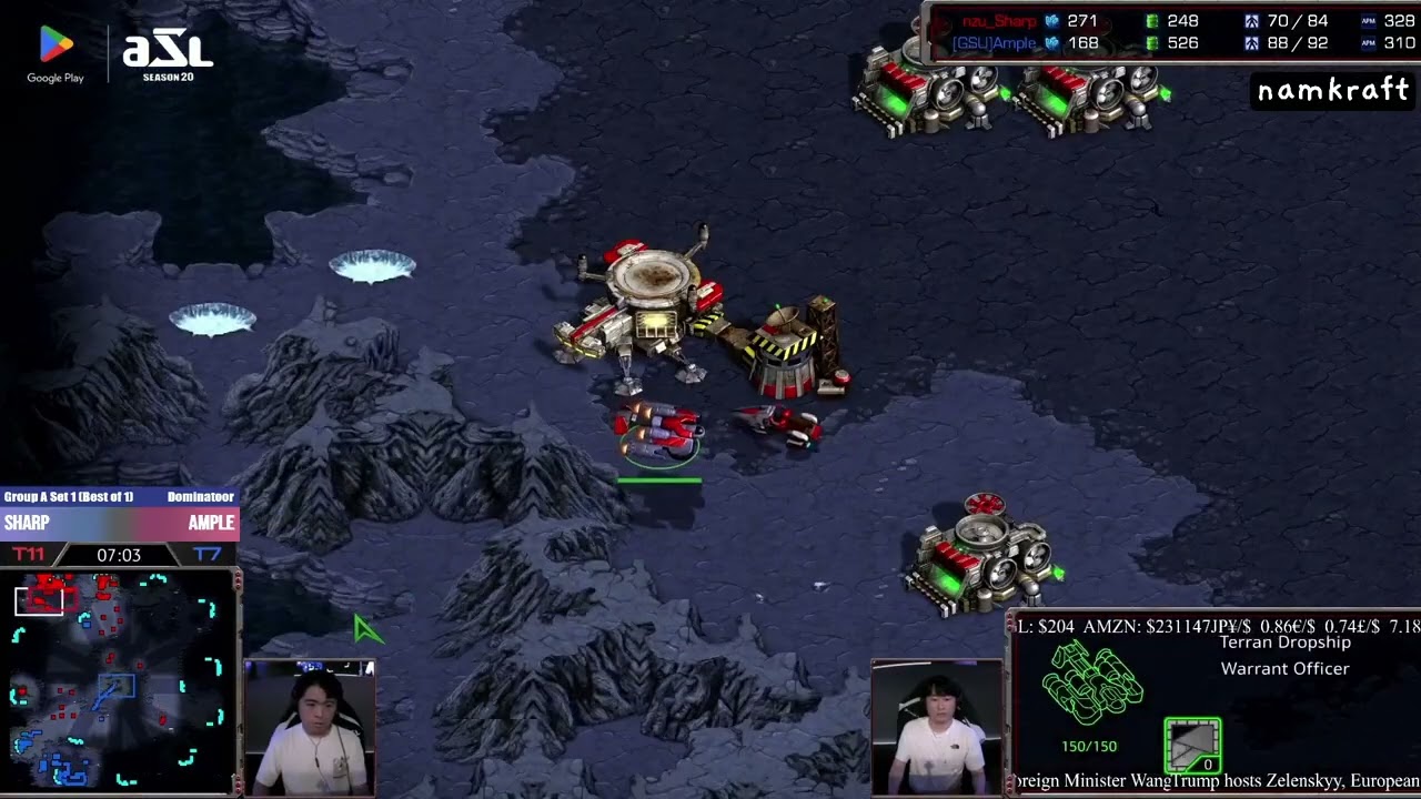 🔥ASL S20 Ro24 Group A Set 1 Sharp vs Ample TvT @ Dominator | Starcraft Commentary