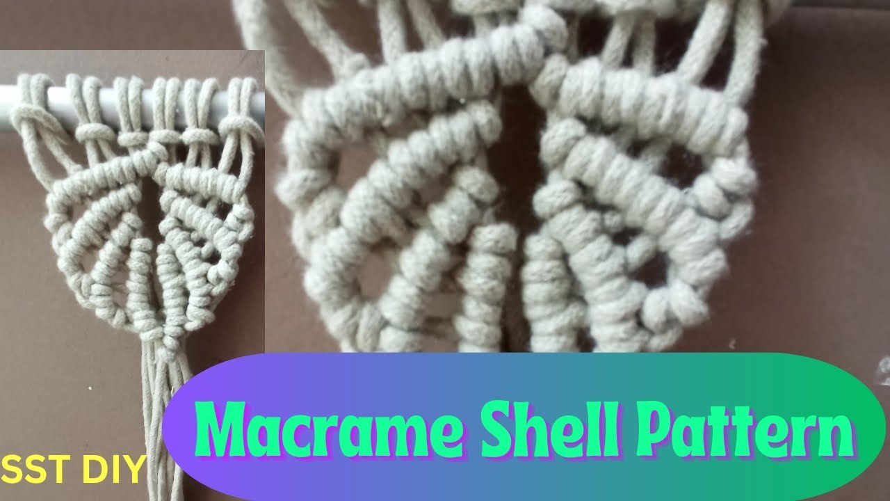 Macrame Shell Pattern #videoyoutube #viral #macramecreation # ...