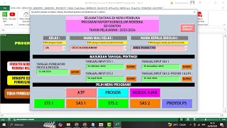 Aplikasi Raport Kurikulum Merdeka 2025 SD (Sekolah Dasar) Versi 3 Kokurikuler #caraisiTP