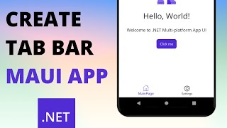 CREATE TAB BAR IN MAUI APP .NET | .MAUI | SOURCE CODE