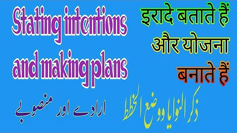 Stating plans and making intentions @englishlearningcraze8784النواىا والخطط