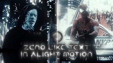 Zeno Like Text In Alight Motion (+Preset)