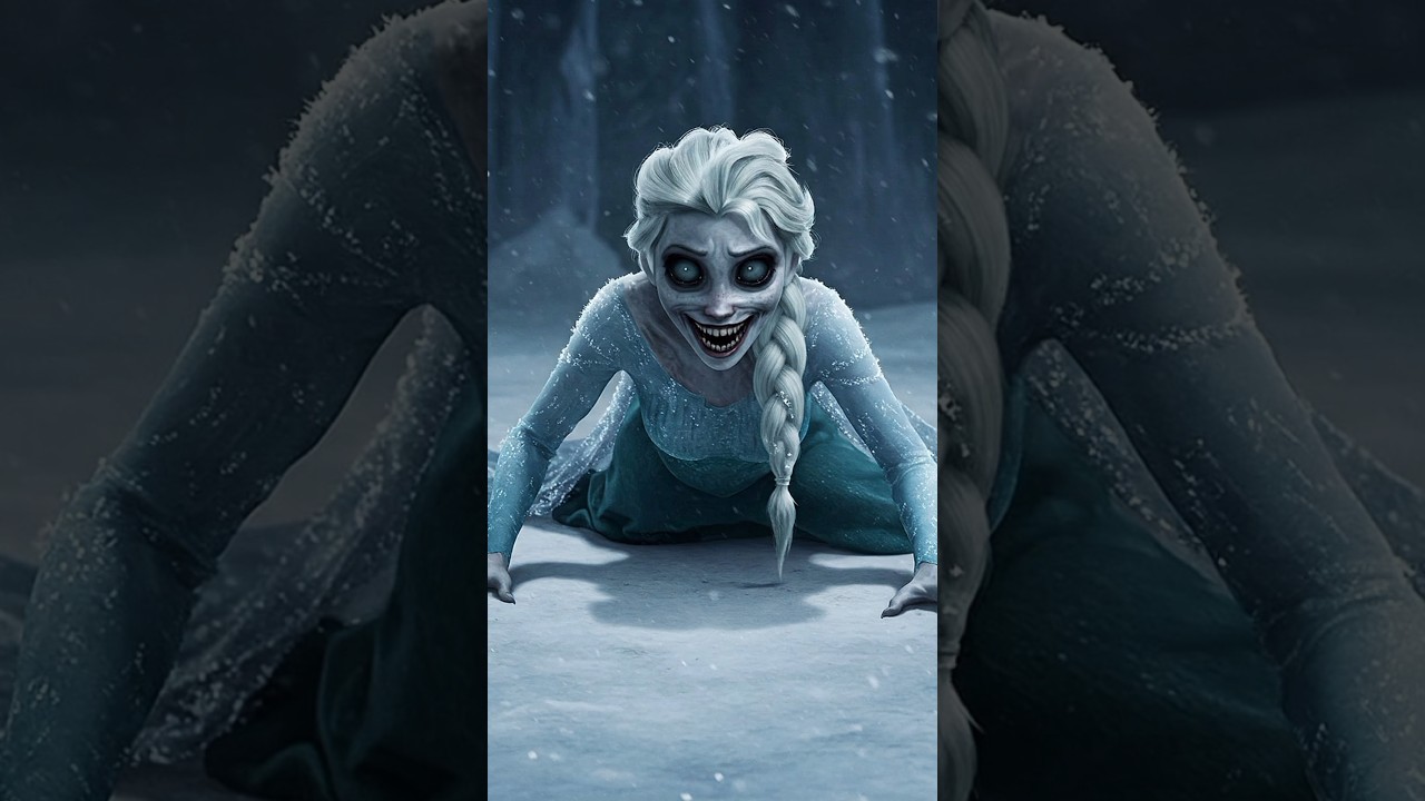 horror version creepy of frozen characters 